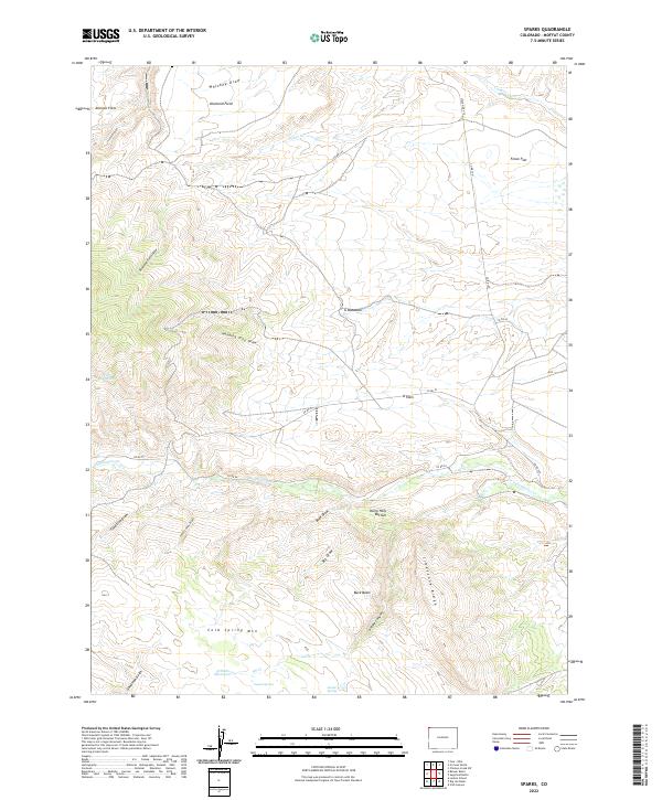 Sparks, CO — USGS 7.5-minute topo (2022)