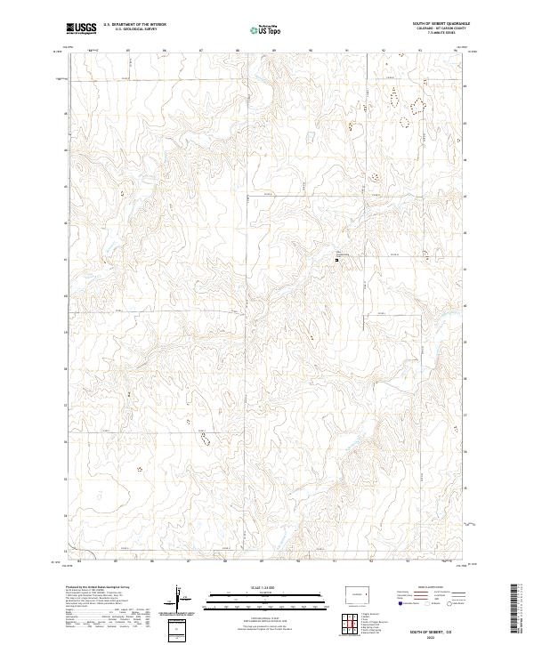 South of Seibert, CO — USGS 7.5-minute topo (2022)