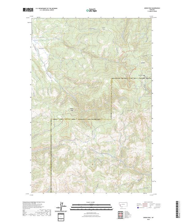 Union Peak, MT — USGS 7.5-minute topo (2024)