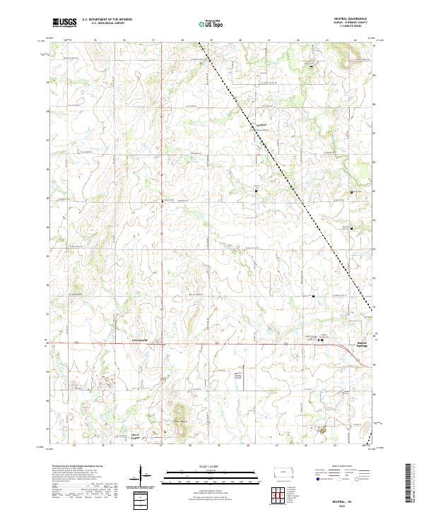 Neutral, KS — USGS 7.5-minute topo (2022)