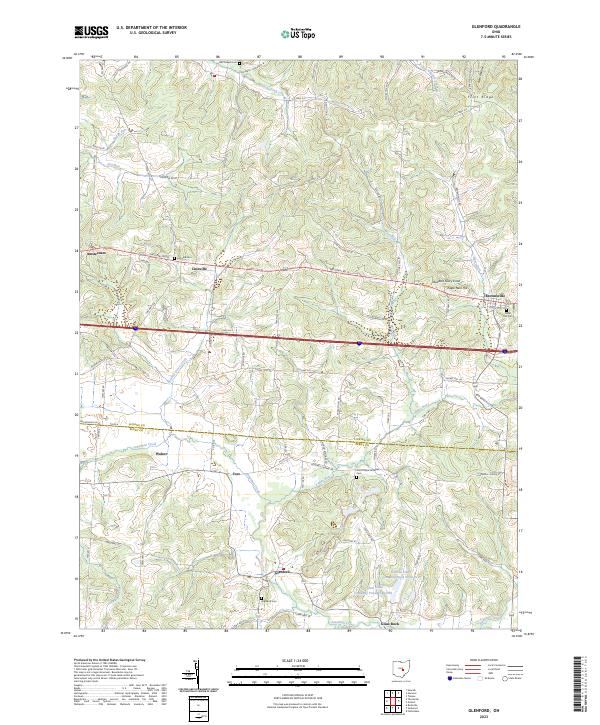 Glenford, OH — USGS 7.5-minute topo (2023)