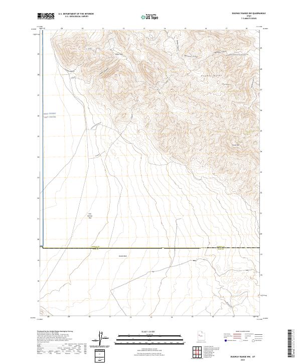 Dugway Range NW, UT — USGS 7.5-minute topo (2023)