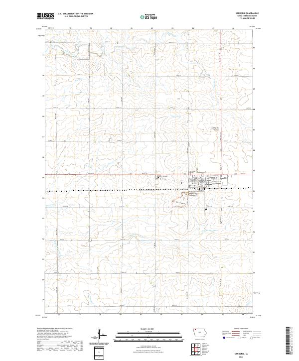 Sanborn, IA — USGS 7.5-minute topo (2022)