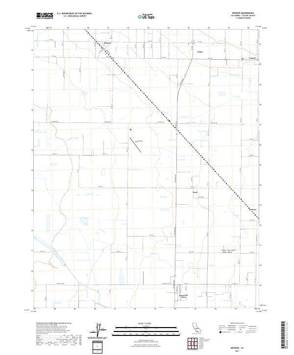 Monson, CA — USGS 7.5-minute topo (2021)