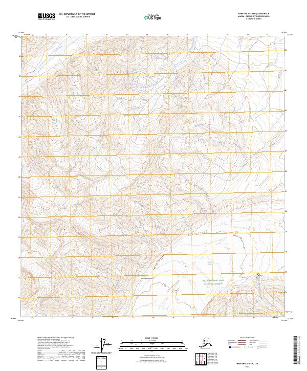 Nabesna A-3 SW, AK — USGS 7.5-minute topo (2023)