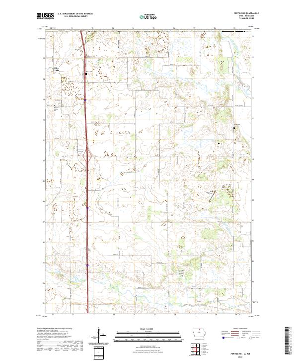 Fertile NE, IA-MN — USGS 7.5-minute topo (2022)