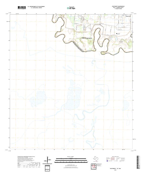Southmost, TX,TAM, US — USGS 7.5-minute topo (2022)