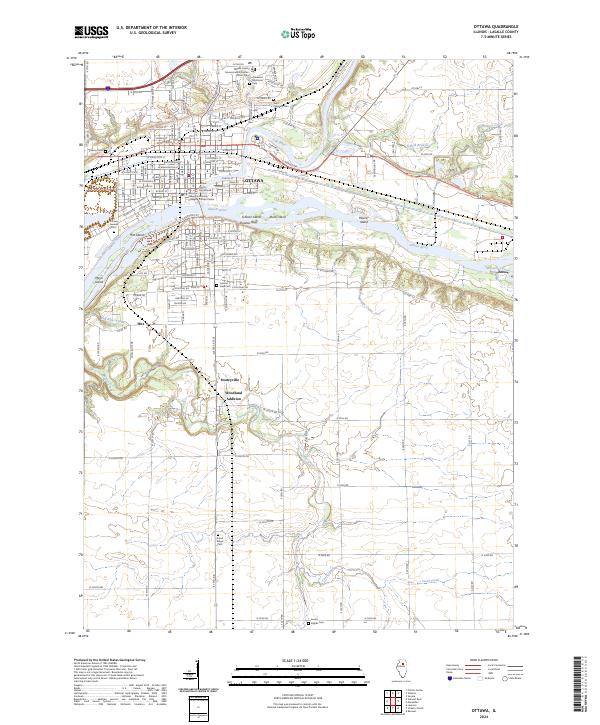 Ottawa, IL — USGS 7.5-minute topo (2024)