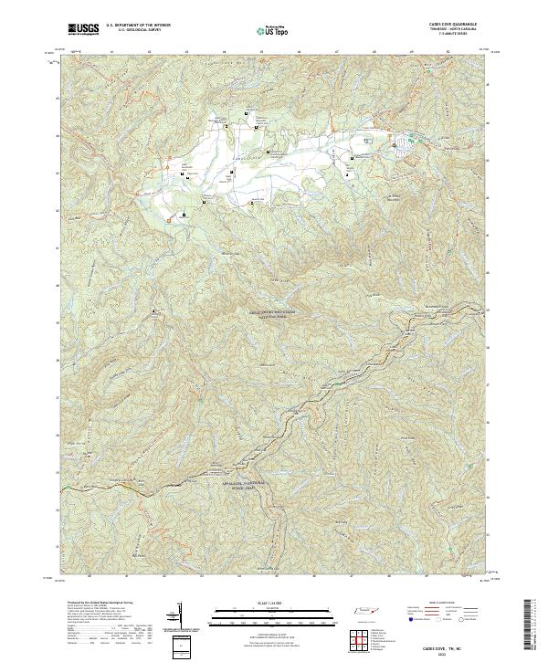 Cades Cove, TN-NC — USGS 7.5-minute topo (2022)