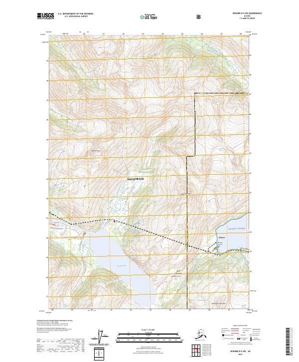 Seward D-5 SW, AK — USGS 7.5-minute topo (2023)