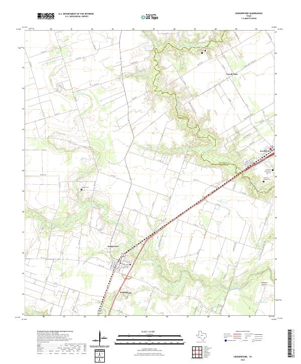 Hungerford, TX — USGS 7.5-minute topo (2022)