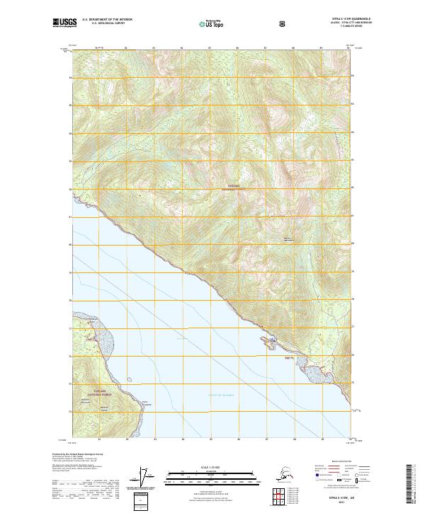 Sitka C-4 SW, AK — USGS 7.5-minute topo (2021)