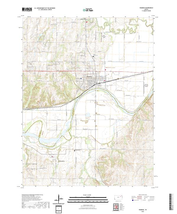 Wamego, KS — USGS 7.5-minute topo (2022)
