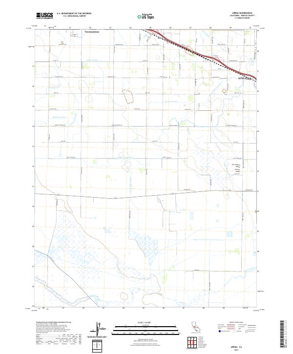 Arena, CA — USGS 7.5-minute topo (2021)