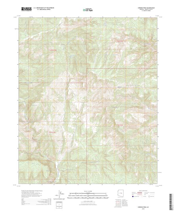 Chediski Peak, AZ — USGS 7.5-minute topo (2026)