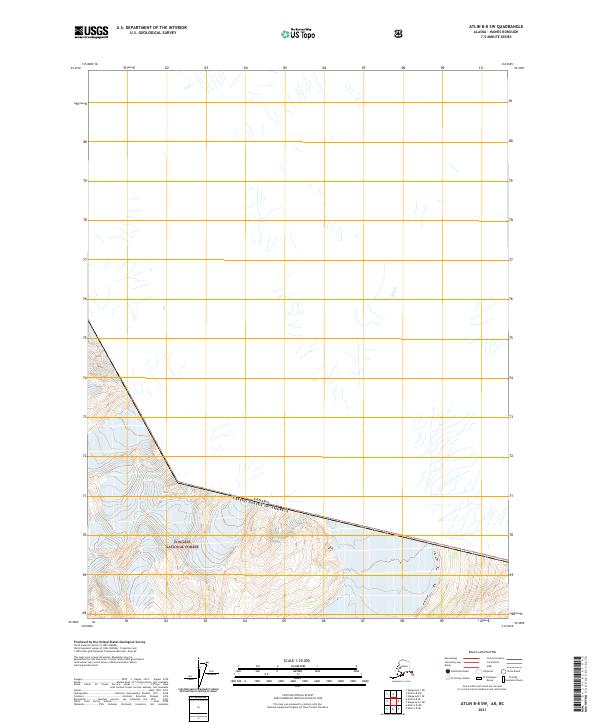 Atlin B-8 SW, AK-BC — USGS 7.5-minute topo (2021)