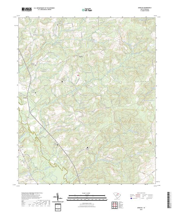 Angelus, SC — USGS 7.5-minute topo (2024)