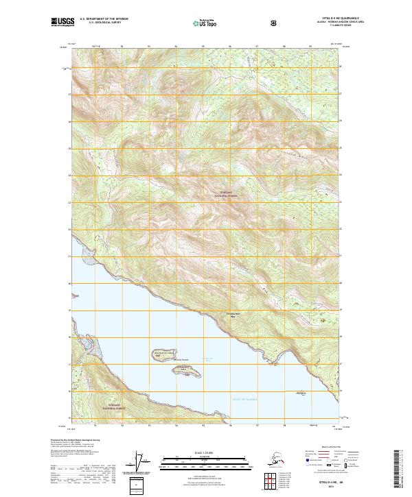 Sitka D-4 NE, AK — USGS 7.5-minute topo (2021)