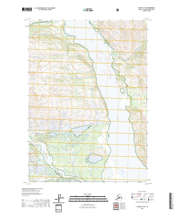 Valdez A-3 SE, AK — USGS 7.5-minute topo (2023)