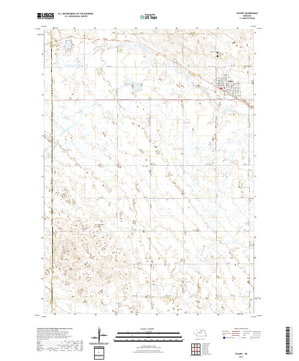 Stuart, NE — USGS 7.5-minute topo (2021)