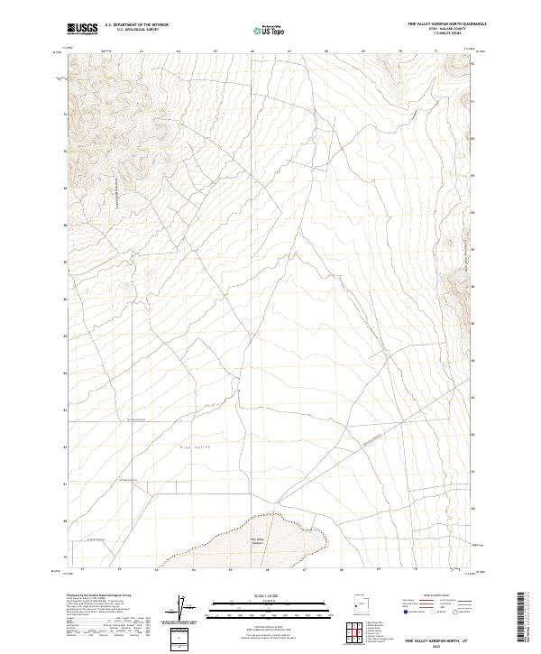 Pine Valley Hardpan North, UT — USGS 7.5-minute topo (2023)