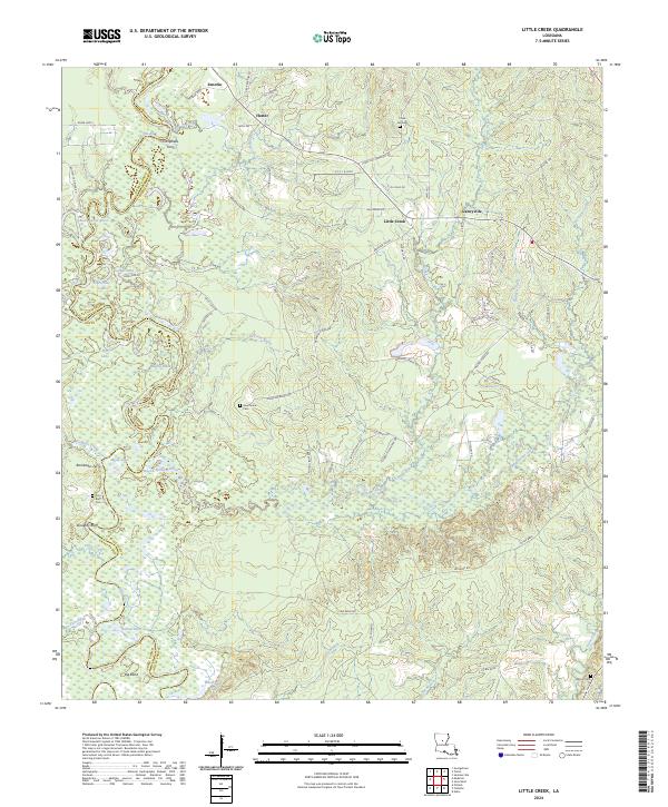 Little Creek, LA — USGS 7.5-minute topo (2024)