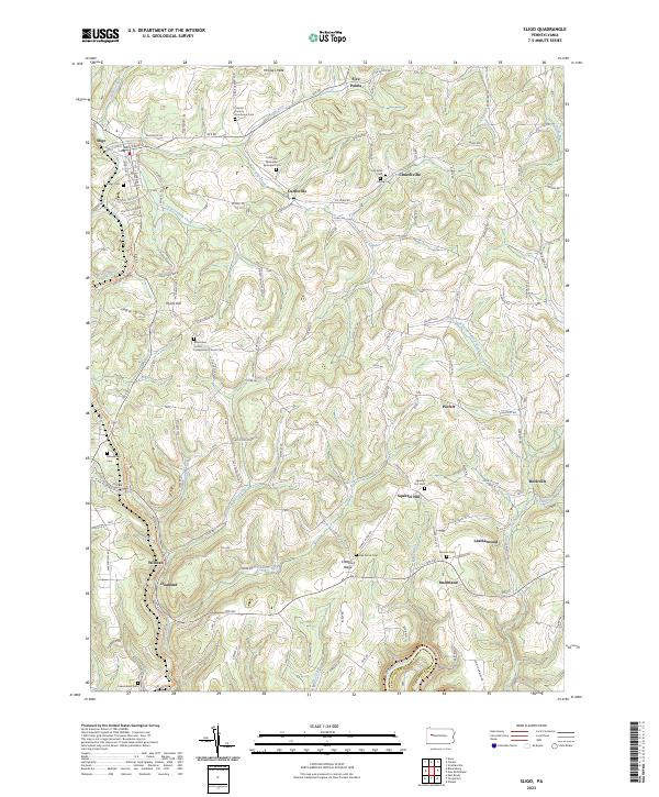 Sligo, PA — USGS 7.5-minute topo (2023)
