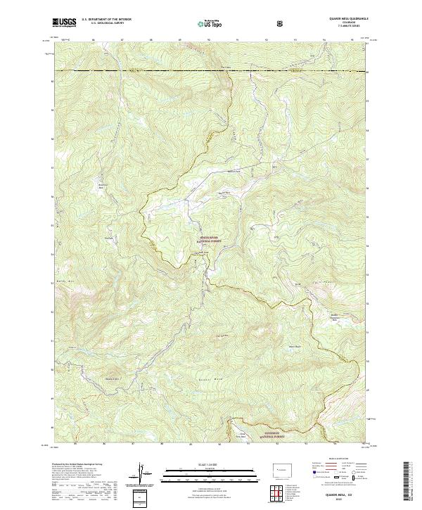 Quaker Mesa, CO — USGS 7.5-minute topo (2022)