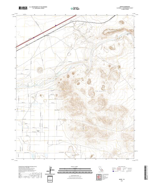 Manix, CA — USGS 7.5-minute topo (2021)