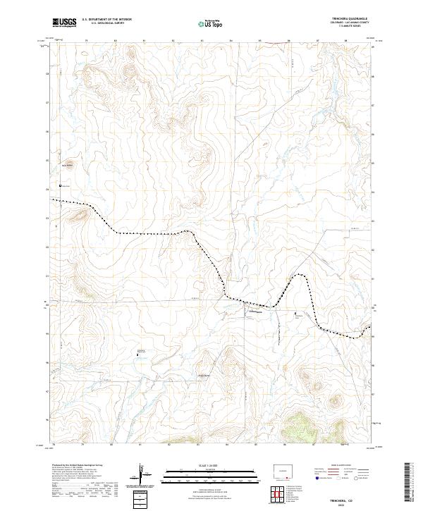 Trinchera, CO — USGS 7.5-minute topo (2022)