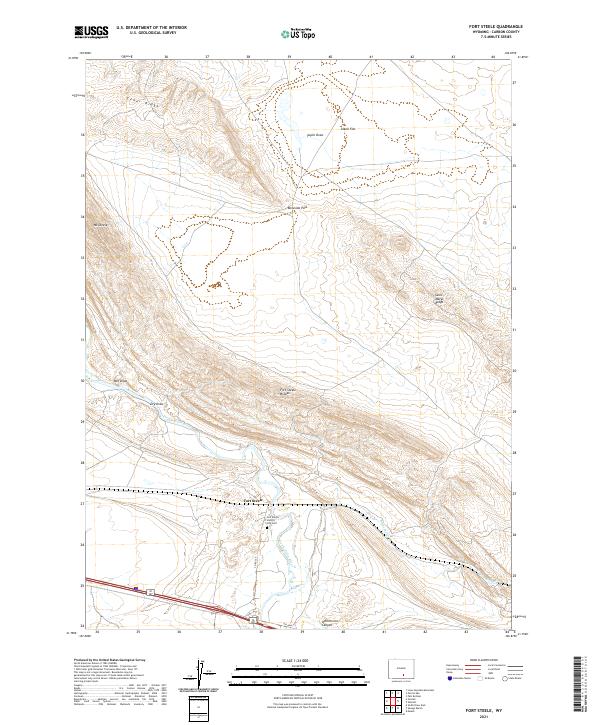 Fort Steele, WY — USGS 7.5-minute topo (2021)