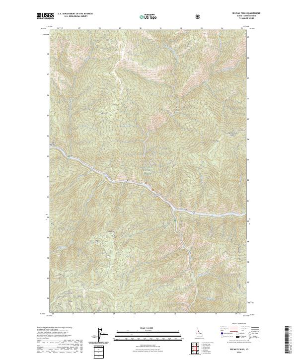 Selway Falls, ID — USGS 7.5-minute topo (2024)