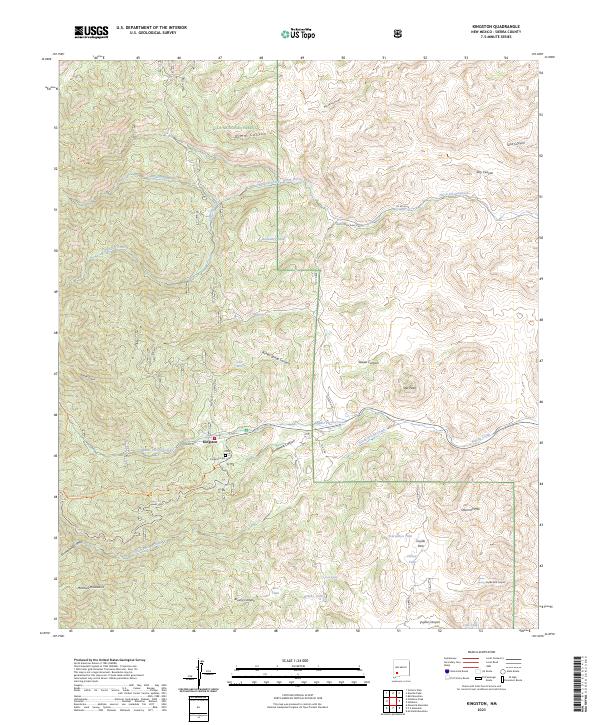 Kingston, NM — USGS 7.5-minute topo (2023)
