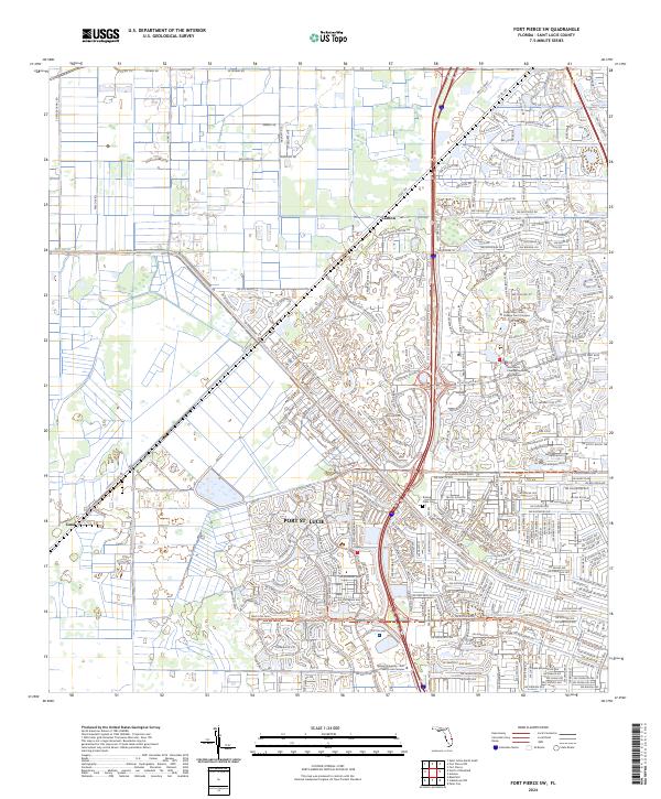 Fort Pierce SW, FL — USGS 7.5-minute topo (2024)
