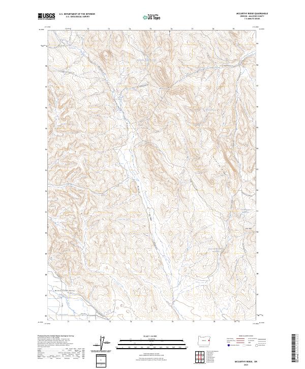 McCarthy Ridge, OR — USGS 7.5-minute topo (2023)