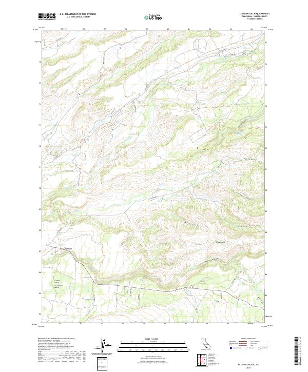 Clough Gulch, CA — USGS 7.5-minute topo (2021)