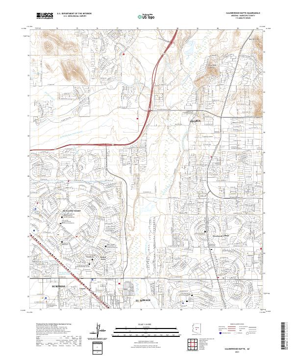 Calderwood Butte, AZ — USGS 7.5-minute topo (2021)
