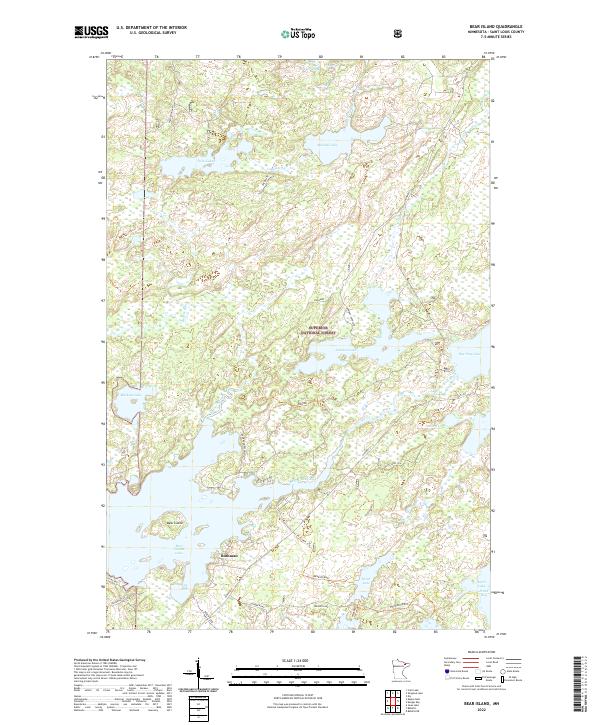 Bear Island, MN — USGS 7.5-minute topo (2022)
