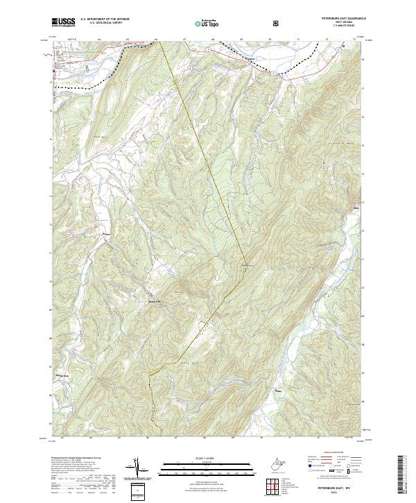 Petersburg East, WV — USGS 7.5-minute topo (2023)