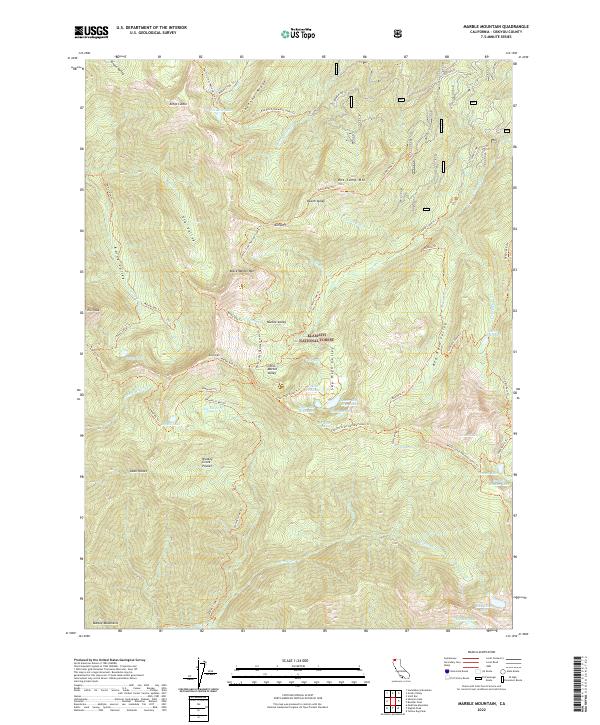 Marble Mountain, CA — USGS 7.5-minute topo (2022)