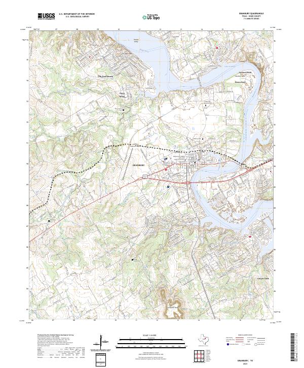 Granbury, TX — USGS 7.5-minute topo (2023)