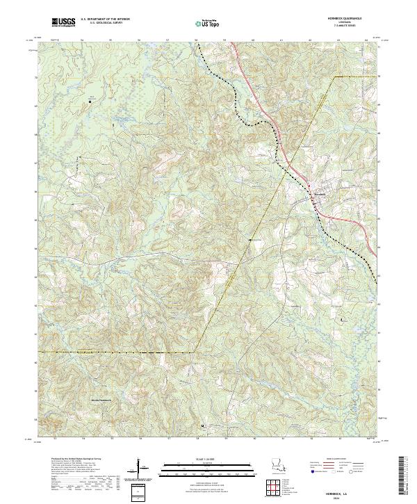 Hornbeck, LA — USGS 7.5-minute topo (2024)