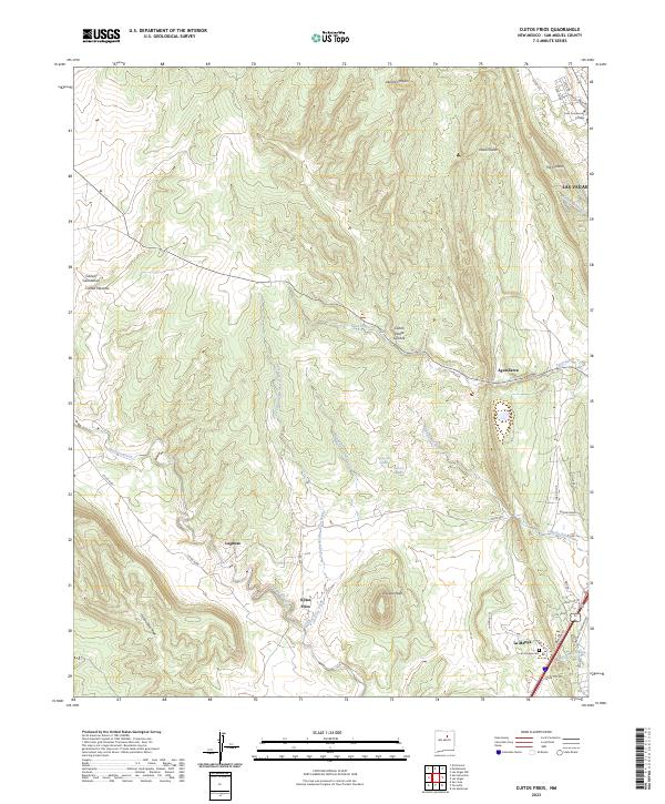 Ojitos Frios, NM — USGS 7.5-minute topo (2023)