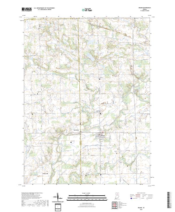 Roann, IN — USGS 7.5-minute topo (2022)
