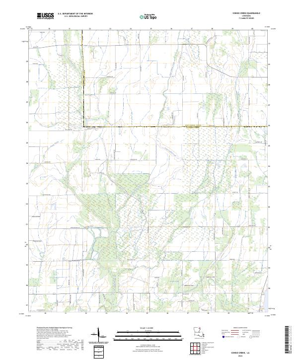 Congo Creek, LA — USGS 7.5-minute topo (2024)