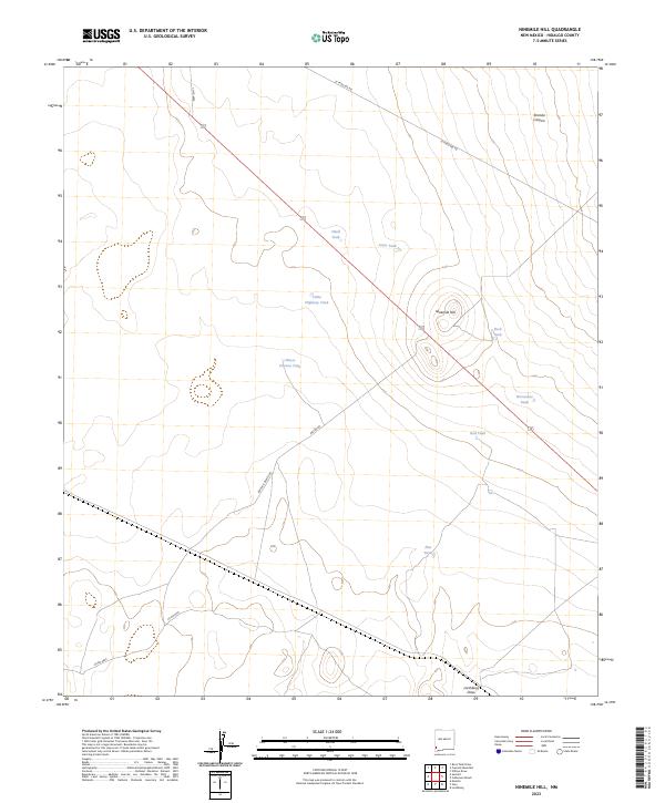 Ninemile Hill, NM — USGS 7.5-minute topo (2023)