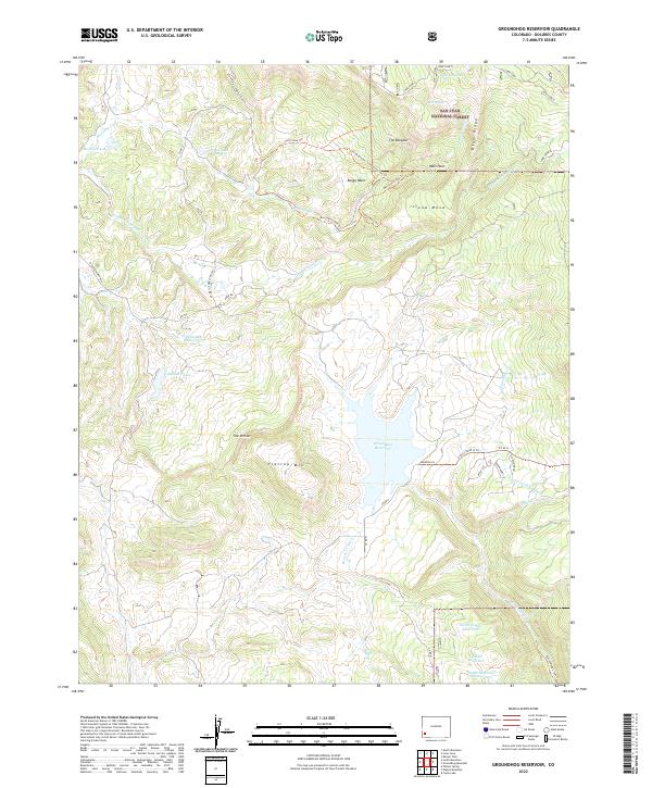 Groundhog Reservoir, CO — USGS 7.5-minute topo (2022)