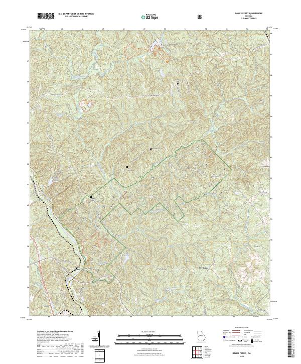 Dames Ferry, GA — USGS 7.5-minute topo (2024)