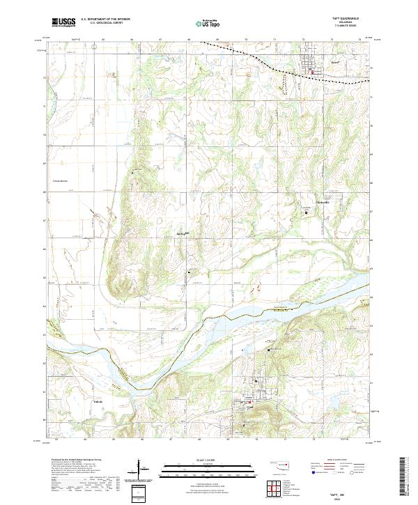 Taft, OK — USGS 7.5-minute topo (2022)