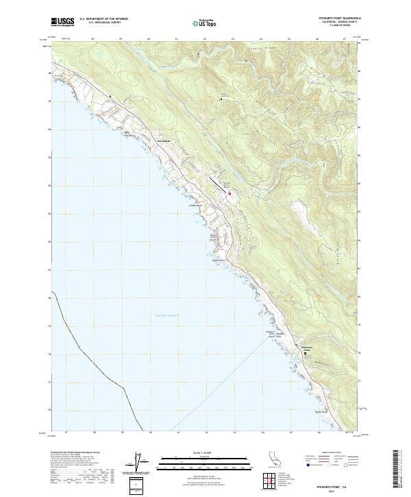 Stewarts Point, CA — USGS 7.5-minute topo (2021)